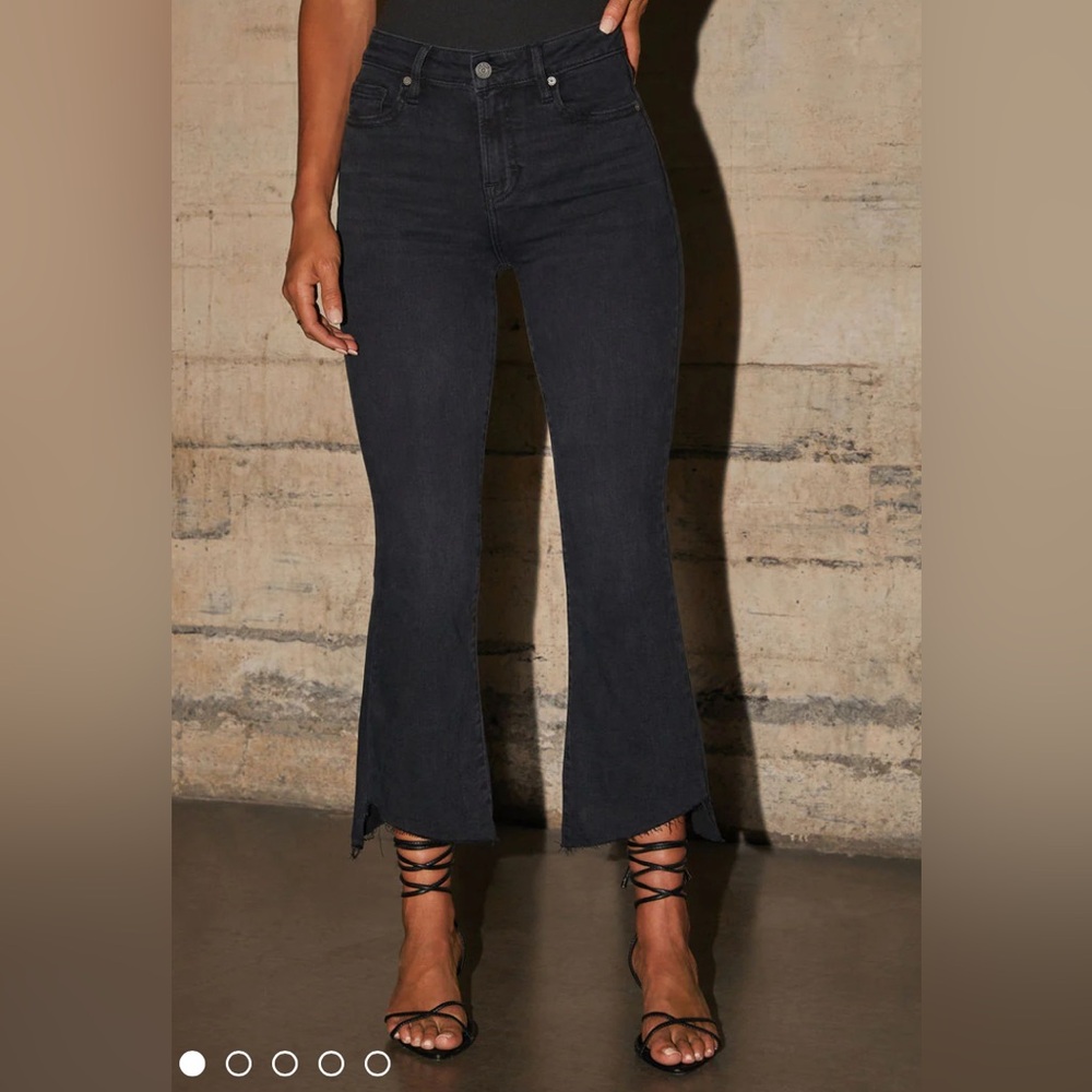 Vici Atlas Cropped Kick Flare jeans in black